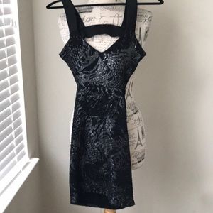 Sexy Clubbing Dress Black and Silver EUC Size M